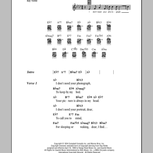 Nat King Cole The Very Thought Of You Musik Noten - Ukulele Chords/Lyrics - 99824-0