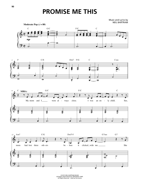 Neil Bartram Promise Me This (from The Theory Of Relativity) Musik Noten - Piano & Vocal - 174888-0