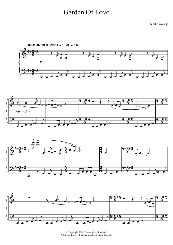 Neil Cowley Trio Garden Of Love Musik Noten - Piano Solo - 123696-0