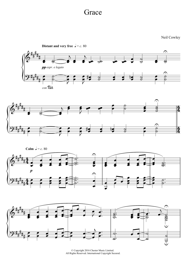 Neil Cowley Trio Grace Musik Noten - Piano Solo - 123595-0