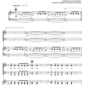 Oak Ridge Boys I'm Working On A Building Musik Noten - Piano, Vocal & Guitar Chords - 157485-0
