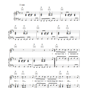 Oasis Acquiesce Musik Noten - Beginner Piano - 105960-0