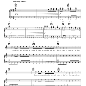 OK Go Here It Goes Again Musik Noten - Piano, Vocal & Guitar Chords - 157364-0