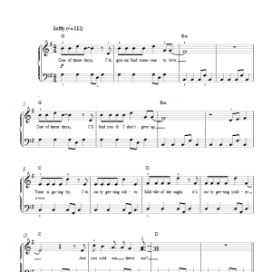 Olly Murs One Of These Days Musik Noten - Easy Piano - 117005-0