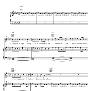One Direction Night Changes Musik Noten - Piano, Vocal & Guitar Chords - 157529-0
