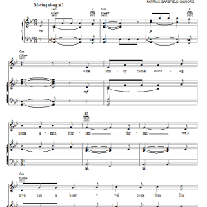 Patrick Sarsfield Gilmore When Johnny Comes Marching Home Musik Noten - Guitar Chords/Lyrics - 162790-0