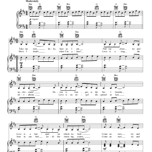 Patti Smith Because The Night Musik Noten - Guitar Chords/Lyrics - 121084-0
