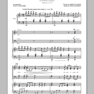 Paul Langford (I Love You) For Sentimental Reasons Musik Noten - SATB Choir - 150499-0