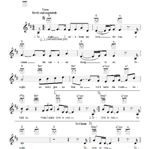 Peabo Bryson & Roberta Flack Tonight, I Celebrate My Love Musik Noten - Ukulele - 152016-0