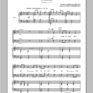 Penny Rodriguez O Lamb Of God Most Holy Musik Noten - SATB Choir - 97772-0