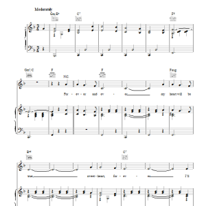 Perry Como Forever And Ever Musik Noten - Piano, Vocal & Guitar Chords - 110423-0