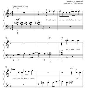 Pharrell Happy (arr. Phillip Keveren) Musik Noten - Big Note Piano - 162250-0