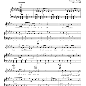 Phil Collins You'll Be In My Heart (Pop Version) (from Tarzan) Musik Noten - Easy Guitar Tab - 151077-0