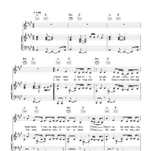 P!nk feat. Lily Allen True Love Musik Noten - Piano, Vocal & Guitar Chords - 116532-0