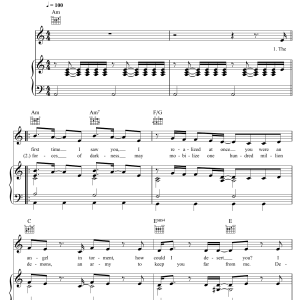 Prefab Sprout Dragons Musik Noten - Piano, Vocal & Guitar Chords - 123996-0