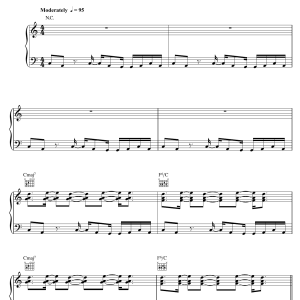 Prince Space Musik Noten - Piano, Vocal & Guitar Chords - 123425-0