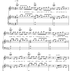 R. City Locked Away (featuring Adam Levine) Musik Noten - Piano, Vocal & Guitar Chords - 122065-0