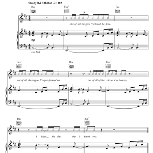 R. Kelly Looking For Love Musik Noten - Piano, Vocal & Guitar Chords - 120859-0