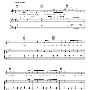 Rascal Flatts DJ Tonight Musik Noten - Piano, Vocal & Guitar Chords - 155643-0