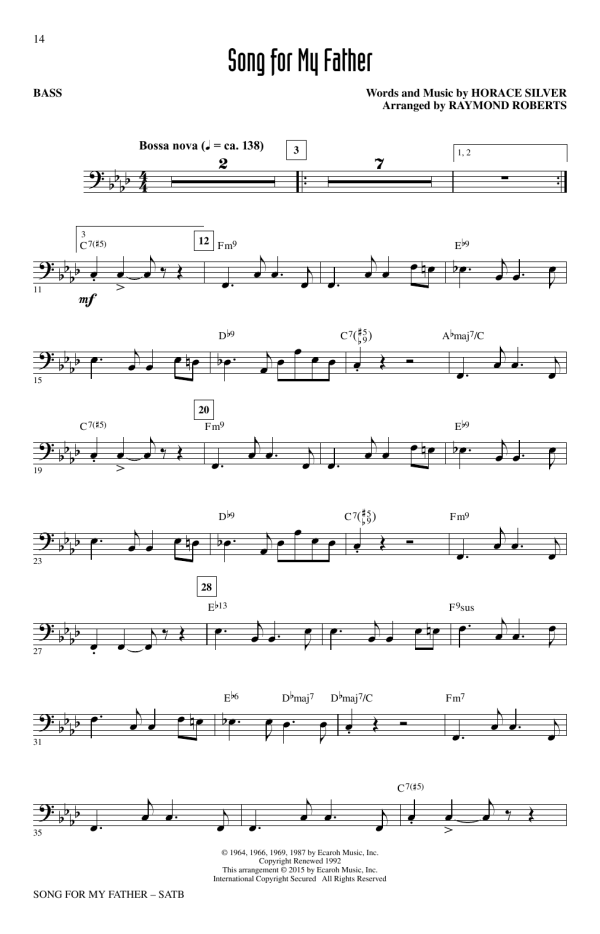 Raymond Roberts Song For My Father Musik Noten - SATB Choir - 161286-0