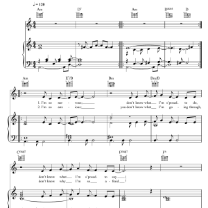 Ren Harvieu Through The Night Musik Noten - Piano, Vocal & Guitar Chords - 117097-0