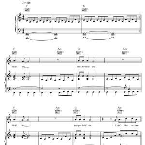 Richard Ashcroft Hold On Musik Noten - Piano, Vocal & Guitar Chords - 123397-0
