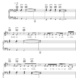 Rihanna American Oxygen Musik Noten - Piano, Vocal & Guitar Chords - 121100-0