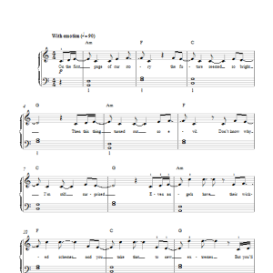 Rihanna Love The Way You Lie, Part II Musik Noten - Easy Piano - 118075-0