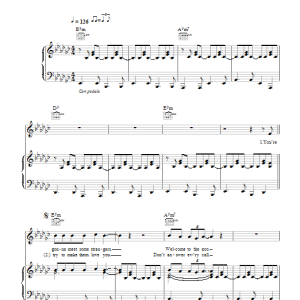 Robbie Williams Go Gentle Musik Noten - Piano, Vocal & Guitar Chords - 117312-0