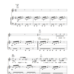 Robbie Williams Supreme Musik Noten - Piano Chords/Lyrics - 109698-0