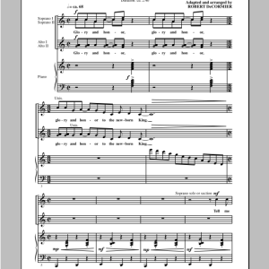 Robert DeCormier Glory and Honor To The Newborn King Musik Noten - SSA Choir - 97693-0