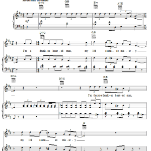 Robert Johnson Drunken Hearted Man Musik Noten - Banjo Tab - 178325-0