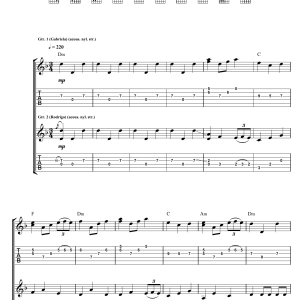 Rodrigo y Gabriela La Salle Des Pas Perdus Musik Noten - Guitar Tab - 119228-0
