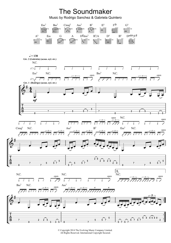 Rodrigo y Gabriela The Soundmaker Musik Noten - Guitar Tab - 119221-0