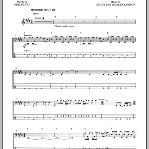 Rush One Little Victory Musik Noten - Bass Guitar Tab - 152028-0