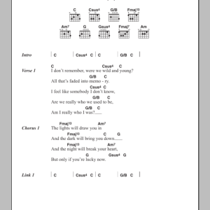 Ryan Adams Lucky Now Musik Noten - Guitar Chords/Lyrics - 117997-0