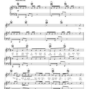 Sam Hunt Leave The Night On Musik Noten - Piano, Vocal & Guitar Chords - 155454-0