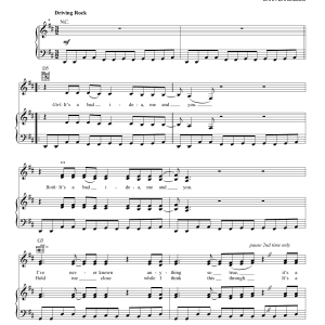Sara Bareilles Bad Idea (from Waitress The Musical) Musik Noten - Piano, Vocal & Guitar Chords - 169236-0
