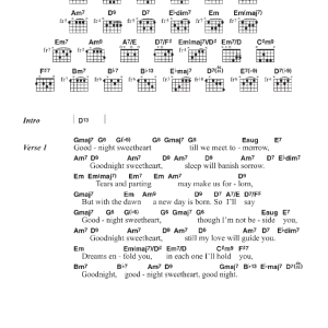 Sarah Vaughan Goodnight Sweetheart Musik Noten - Guitar Chords/Lyrics - 119078-0