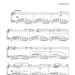Sergei Rachmaninoff Elegie (No.1 from Morceaux de Fantasie, Op.3) Musik Noten - Easy Piano - 117604-0