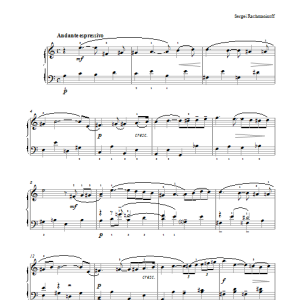 Sergei Rachmaninoff Nocturne (No.1 from 7 Morceaux de salon, Op.10) Musik Noten - Easy Piano - 117602-0