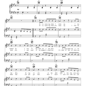 Shakira The One Thing Musik Noten - Piano, Vocal & Guitar Chords - 156226-0