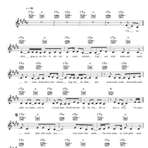 Silbermond An Dich Musik Noten - Lead Sheet / Fake Book - 124000-0
