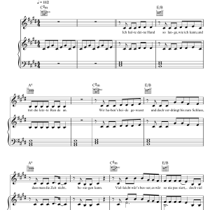 Silbermond Ich Bereue Nichts Musik Noten - Piano, Vocal & Guitar Chords - 123985-0