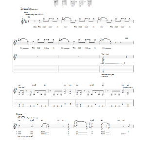 Skillet Madness In Me Musik Noten - Guitar Tab - 151209-0