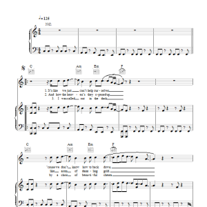 Snow Patrol Called Out In The Dark Musik Noten - Piano, Vocal & Guitar Chords - 111067-0