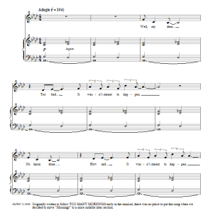 Stephen Sondheim It Wasn't Meant To Happen Musik Noten - Piano & Vocal - 151033-0