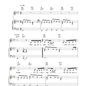 Steps Since You Took Your Love Away Musik Noten - Piano Chords/Lyrics - 109658-0