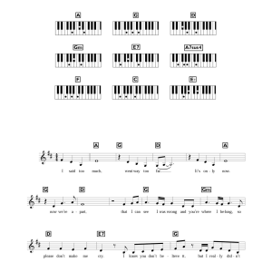 Steps When I Said Goodbye Musik Noten - Piano Chords/Lyrics - 109829-0