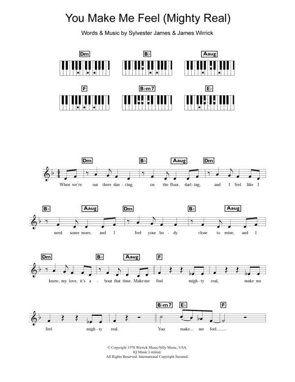 Sylvester You Make Me Feel (Mighty Real) Musik Noten - Piano Chords/Lyrics - 109841-0